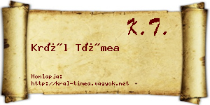 Král Tímea névjegykártya