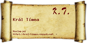Král Tímea névjegykártya