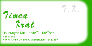 timea kral business card